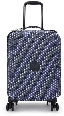 Kipling Spontanes, kleines bedrucktes Rollgepäck, 3D K Blau, 13L x 20.75H x 8.25D