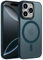 KPPIT for iPhone 16 Pro case Compatible with MagSafe 6.3 inch,Magnetic Case for iPhone 16 Pro Phone case Slim Translucent Matte Back Cover-Royal Blue