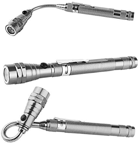 GUHEXIA Flexible Multifunctional Telescopic Magnet Powerful Flashlight Magnetic 3 LED Flashlight Torch Pick Up Tool
