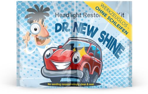 Dr. New Shine Scheinwerfer-Aufbereitungskit, ohne Schleifen! Einfach reinigen und versiegeln