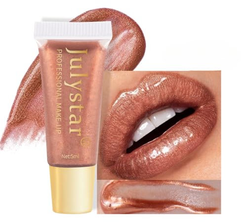 INTEROOKIE Brillant à lèvres nacré hydratant et hydratant, huile à lèvres imperméable longue durée, maquillage pour les lèvres facile à colorer (6)