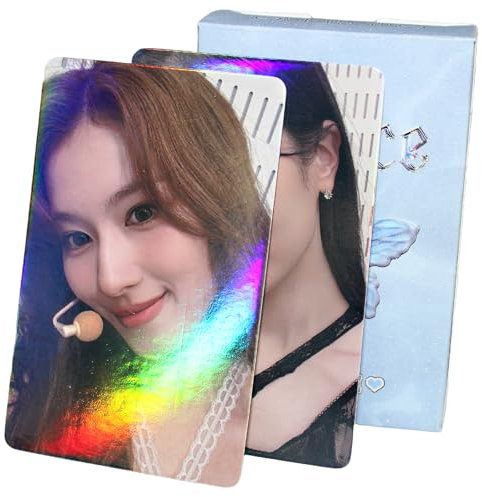 PYAJUU TWICE Laser Photocards 50PCS TWICE Photocards K-POP TWICE Album Photo Cards Gift for Fans Kpop Gift Set Birthday Gift for Girls and Boys TWICE Merch Kpop Holo Effect Cards