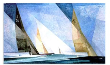 RXNHGJDS lyonel feininger bilder,X 54,leinwandbilder berühmte maler Expressionismus Wandkunst Wandbilder Modern Wohnzimmer80x50cm(31x20in) poster