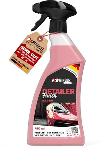 SPRINGER RX5410 - - Quick Detailer 750 ml - - Made in Germany - - Auto Lackpflege & Oberflächen-Versiegelung - - Lackschonende Pflege - - Lackversiegelung - frischer Glanz & Abperleffekt