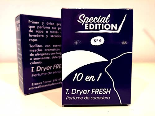Dryer FRESH - Toallitas secadora perfumadas - Suavizante antitabaco perfumador de ropa duradero - Desodorizante profesional de ropa limpia - Perfume quita olores tejidos - Olor Tide (100ud)