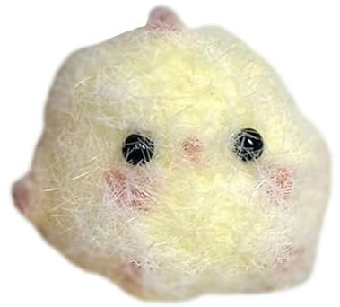 Squishies Huhn, Huhn Squishies Fidget Toys, Fidget Squeeze Spielzeug, Handgemachtes Fuzzy Squishies Küken, Pinch Family Squishies für Erwachsene, um Stress abzubauen (Gelb)