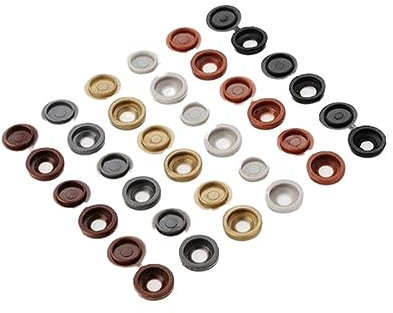 Türscharniere weich schließen Scharniere, 100PCS Schraube Dekorative Abdeckung Kreuz Schraube Nagel Kappe Klapp Knopf Auto Dekorative Mutter Schraube Abdeckung Bolzen(Black)