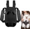 Zaino porta-cani, zaino porta-animali regolabile, zaino porta-cani frontale, facile da indossare per escursioni e viaggi per cani di piccola e media taglia (nero-M)