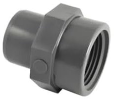 Embout PVC pression à coller mâle 20 mm, femelle à visser 20x27
