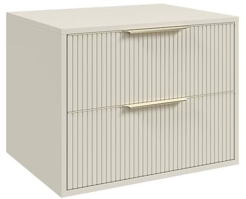 Waschbeckenschrank Rimini 60 cm - Beige - Badezimmermöbel mit Schubladen