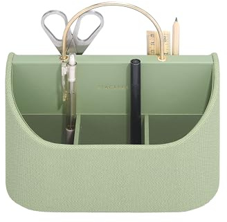 Sage Stationery Caddy with Handle