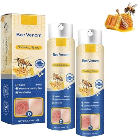 2 Stück Bee Venom Spray,Bienengift Spray,Natürlicher Extrakt,Einfach Anzuwenden,für Alle Hauttypen Geeignet