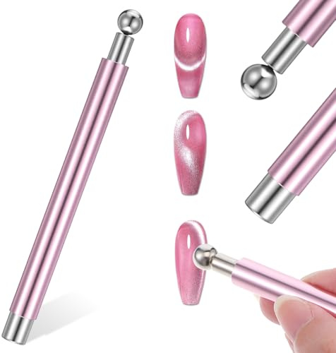 3-in-1 Cat Eye Magnet Katzenauge-Magnet für Nägel Doppelseitig Robuster Nagelkunstwerkzeug zylindrischer & Kugel-Magnet Multifunktionsmagnete für DIY Nagellack Salon Nageldesign Tools