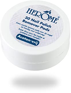 Herome Pflegender Nagellackentferner Pads - Nail Polish Remover Pads Acetonfrei, Mild und Pflegend, Reisegröße - 1 * 30 pads
