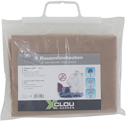 Xclou Rosenschutzhaube mit ca. 0,8 x 0,75 m, Pflanzenschutz mit ca. 30g /m², 3 Stk., braun