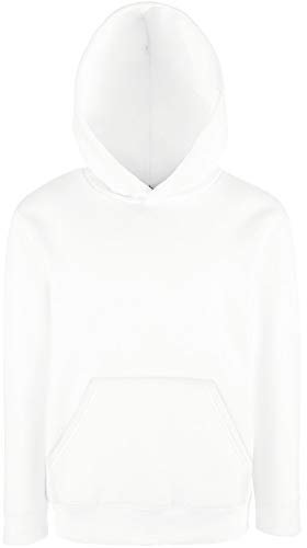 Fruit of the Loom Childrens Unisex Hooded Sweatshirt/Hoodie (12-13) (White)