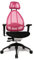 Topstar Open Art 2010 ergonomischer Bürostuhl, Schreibtischstuhl, inkl. höhenverstellbare Armlehnen, Rückenlehne und Kopfstütze, Stoff schwarz / pink