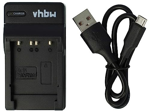 vhbw Chargeur USB de Batterie Compatible avec Sony NP-BG1, NP-FG1, NP-BD1, NP-FD1, NP-F1, NP-FE1 Batterie Appareil Photo Digital, DSLR, Action cam