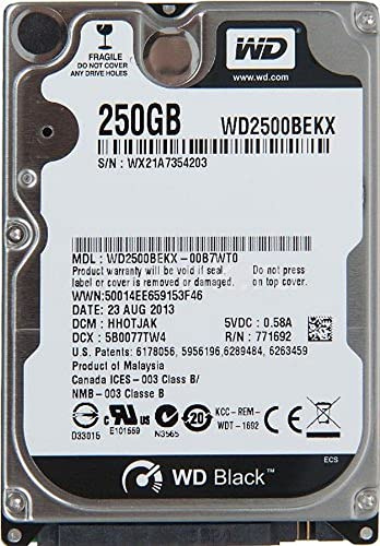 WD 250 GB SATA III 7200 RPM 16 MB Cache Bulk/OEM Laptop Hard Drive - Black