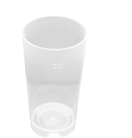 Gebr. Kohlmeier GmbH 25 Stück 0,2L Mehrwegbecher PP transparent, Konisch, 200 ml, Polypropylen (PP)