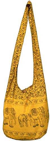 PANASIAM Shoulderbag elephant, golden yellow, L