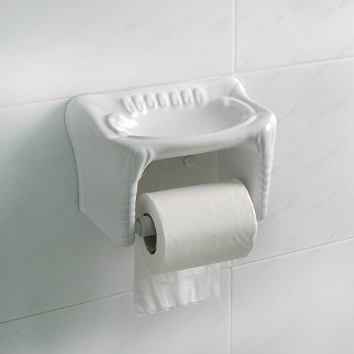 SDKKY Keramik Toilettenpapierhalter, Rollenpapier, Bad-WC-Papier-Tablett
