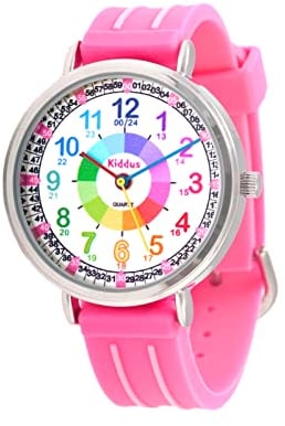 Kiddus Lernuhr für Kinder, Jungen und Mädchen, Analog Kinderuhr, erste Kinderarmbanduhr ab 5 Jahre