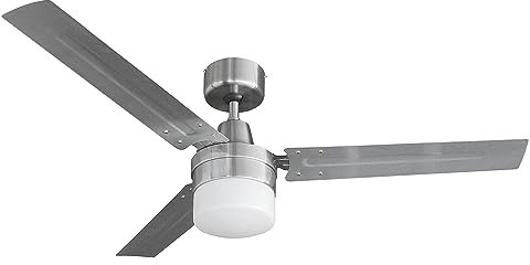 EDM 33805 Ventilador de Techo Modelo Bering 60W, Cromado, 122 cm