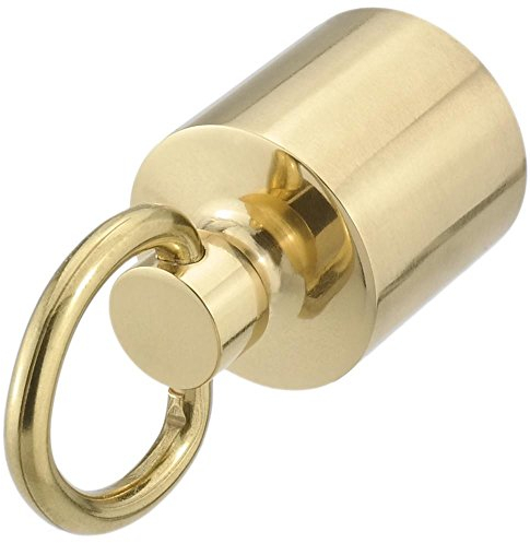 Kanirope® Seilendkappe mit Ring Messing glänzend für ø28mm- ø30mm Handlaufseile Absperrseile Treppenseile