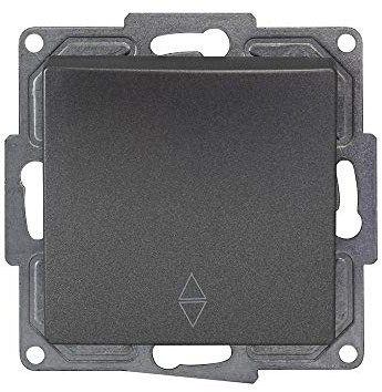 Schalterprogramm Gunsan Visage dunkelsilber (2-Wege Steckklemm-System Wechselschalter)