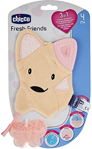 Chicco 00002583100000 Softtierchen Fresh Friends Mit Abnehmbarem Beissring Girl, rosa