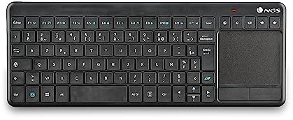 NGS TV Warrior Clavier sans Fil 2.4GHz avec Touchpad et Touches Multimédia pour SmartTV, Odinateur Portable ou Console de Jeux (AZERTY Français)