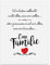 TypeStoff Kunstdruck, Poster mit Spruch – EINE FAMILIE - Typografie-Bild auf hochwertigem Karton - Plakat, Druck, Print Wandbild - KD-00101-M