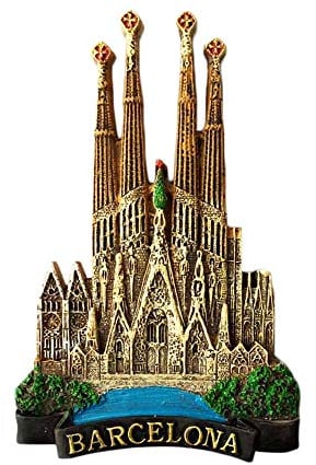 Kühlschrankmagnet, 3D-Optik, Barcelona-Andenken, für Zuhause und Küche, Spanien-Motiv