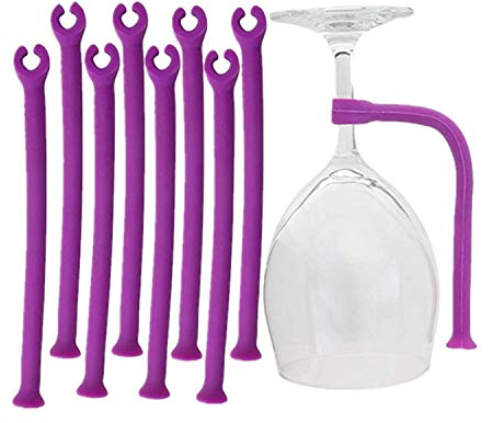 PPX Glashalter für Geschirrspüler Reinigen von Langbrillengläsern weinglas Halterung Einstellen Silikon Weinglas Geschirrspüler Becherhalter Safer Stemware Saver 8 Stück