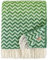 Linen & Cotton Luxus Flauschige und Warme Decke Wolldecke Bunt Wohndecke Kuscheldecke Aurora - 100% Reine Neuseeland Wolle, Grün (130 x 170cm) Sofadecke/Überwurf/Plaid Couch Sofa/Schurwolle Blanket