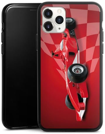 DeinDesign Silikon Hülle kompatibel mit Apple iPhone 11 Pro Case schwarz Handyhülle Rennwagen Wettkampf Auto