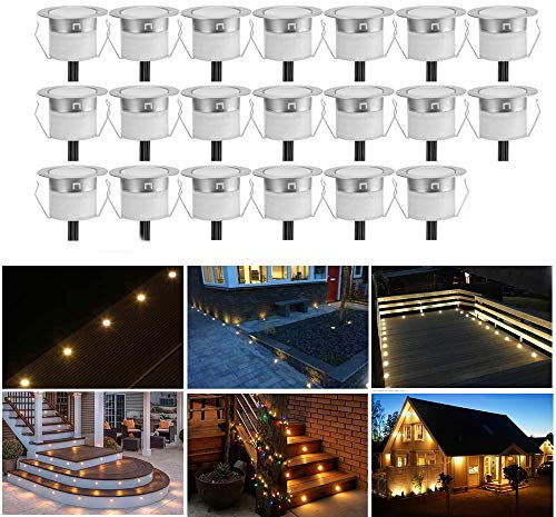 SUBOSI 30er WIFI Dimmbar LED Bodeneinbauleuchten Einbaustrahler Bodenleuchte Arbeitet mit Alexa,WiFi Wireless Smart Phone, Ø31mm 0.6W IP67 Wasserdicht LED Bodenstrahler Bodeneinbaustrahler