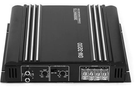 Amplificatore Auto 2 Canali - 3800W Amplificatore Di Potenza A 2 Canali 12V Amplificatore Stereo Hi-Fi Per Auto In Lega Di Alluminio Nero