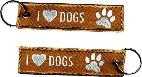 Schlüsselanhänger I Love Dogs 125 x 30 mm