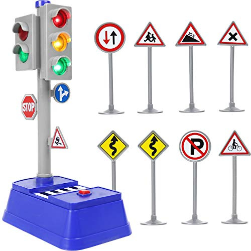 Kiddie Play Panneaux de signalisation et jouets pour piétons pour enfants (12 pièces)