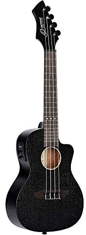 Ortega Guitars Konzert Ukulele Elektro-Akustisch – Horizon Series – Okoume, Schwarz (RUHZ-CE-SBK)