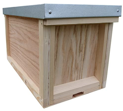 Bee Nucleus Box – 5 Frame Pine Nuc Hive Compatible with National Brood Frames – Durable Beekeeping Hive for Splits & Swarms