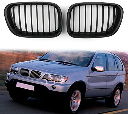 ERBV Matte Black Front Nierengitter Mesh Grille Für BMW X5 E53 1998 1999 2000 2001 2002 2003