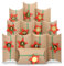 Papierdrachen Adventskalender 2024 - Pillowboxen - mit Deko-Etiketten und Zahlenaufklebern - Weihnachtszeit - gold - 24 Kissenschachteln aus Karton - DIY Adventskalender zum Befüllen und Gestalten