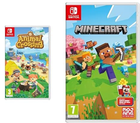 Animal Crossing: New Horizons - Videogioco Nintendo - Ed. Italiana - Versione su scheda + Minecraft - Videogioco Nintendo - Ed. Italiana - Versione su scheda