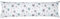 Heubergshop Baumwoll Renforcé Seitenschläferkissen Bezug 40x200cm - RV Lange Seite - Sterne mit Kreisen und Punkten - Mehrfarbig - 100% Baumwolle - Stillkissenbezug, Nur Bezug (KY-560/1-XXL)