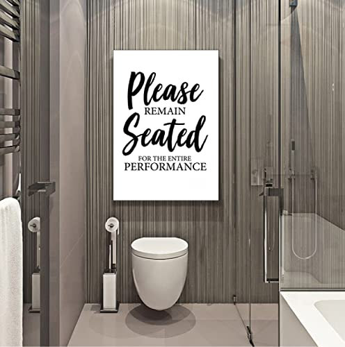 CloudShang Divertente Toilette Regole Parete Arte Bagno Cartello Poster Divertenti Frasi Stampe Umorismo Quadro WC Casa Decorazioni Quadri K13165