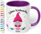 True Statements Weihnachtstasse mit Namen personalisiert „Schöne Weihnachten“ - 330ml Keramik Kaffeebecher mit Wichtel-Motiv und Spruch – Geschenke für Kollegen & Familie (Violett)