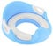 Toilettensitz Kinder, WC Sitz Toilettenaufsatz, Kindertoilettensitzaufsatz mit Sanft Kissen und Spritzschutz, Töpfchentrainer für Jungen und Mädchen, Toilettentrainer für Kinder 1-8 Jahre, Blau